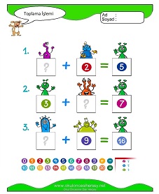 Toplama İşlemi Çalışma Sayfaları